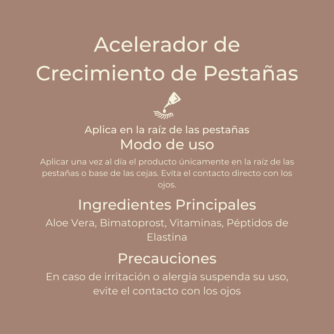 Acelerador de crecimiento de pestañas