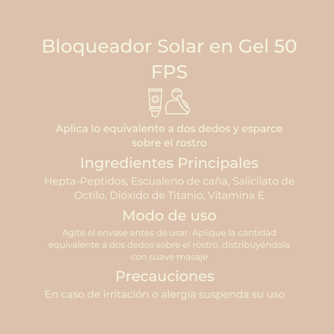 Bloqueador solar en gel  50 FPS