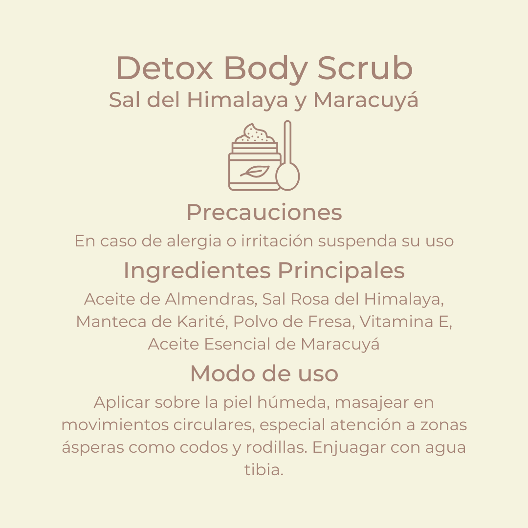 Detox Body Scrub. Sal del Himalaya y Maracuya