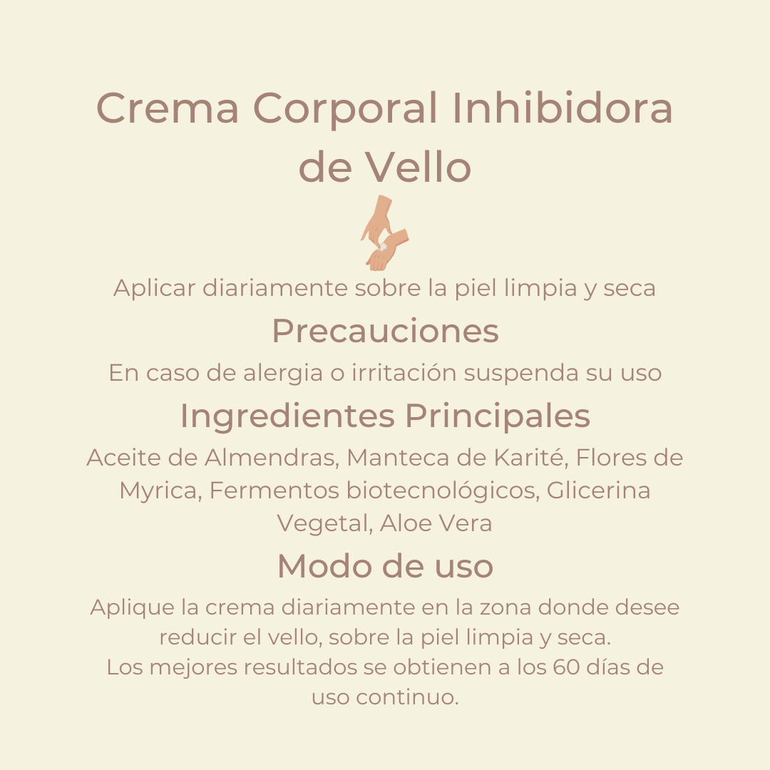 Crema Corporal Inhibidora de Vello