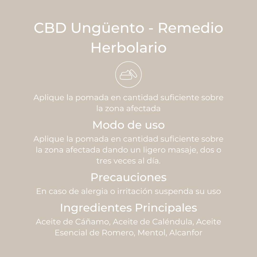 CBD Ungüento, Remedio Herbolario