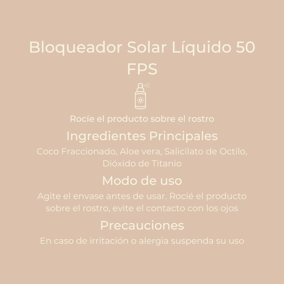 Bloqueador solar liquido 50 FPS